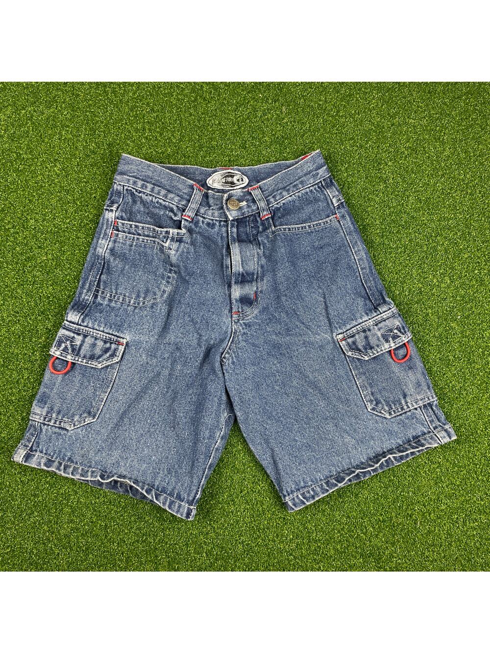 Vintage Y2K Boys Skater Hang Ten Wide Cargo Shorts Sz 10